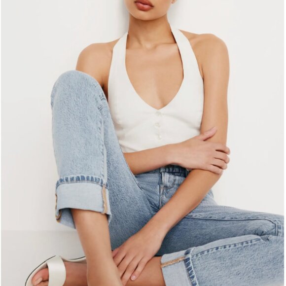 Good American Good Classic Cuffed Jeans - Picture 6 of 16